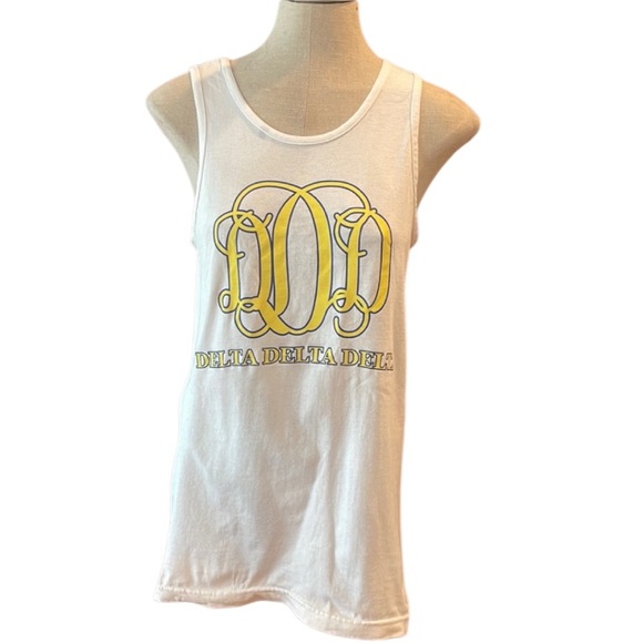 Tri delta sorority tank top S white - Picture 1 of 6